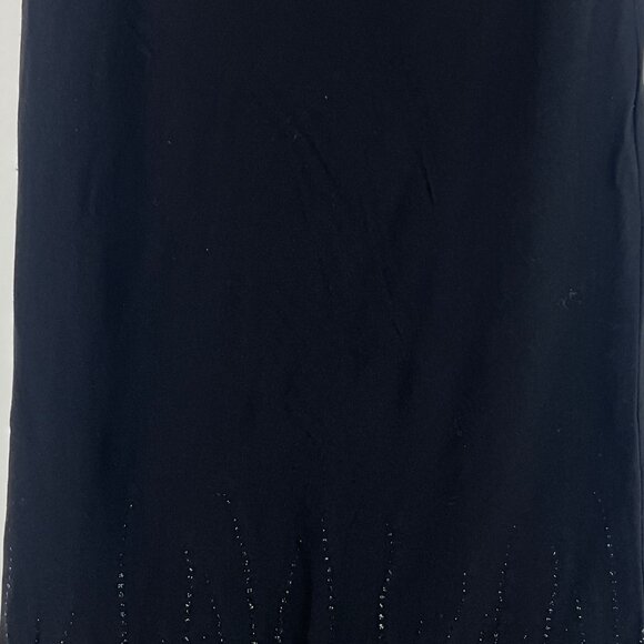 Hammer Skirt Long Maxi Size 6 EU 38 Stretch Black Lined Pull On - Picture 8 of 9